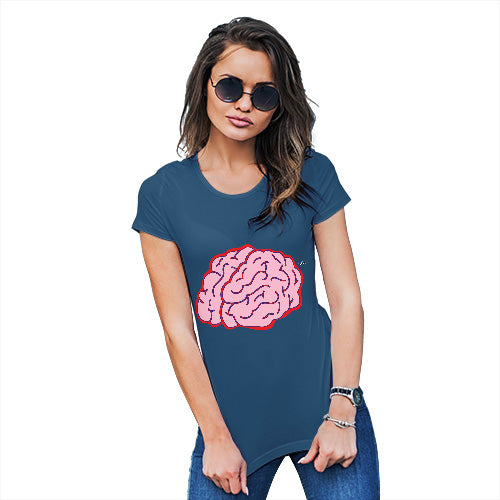 Womens Funny Tshirts Brain Selfie Women's T-Shirt Small Royal Blue