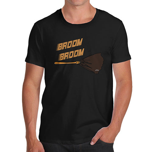 Funny T Shirts For Dad Broom Broom Men's T-Shirt Large Black