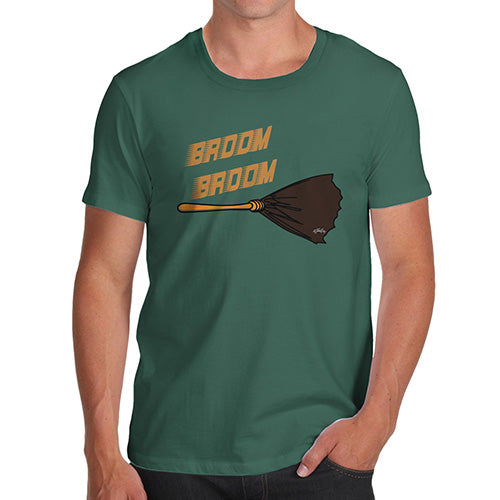 Funny T Shirts For Dad Broom Broom Men's T-Shirt Small Bottle Green
