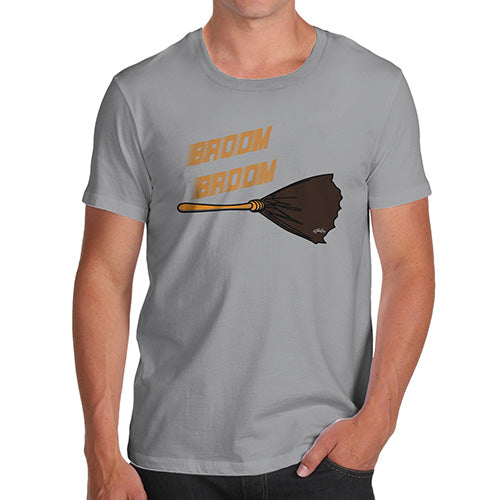 Funny T-Shirts For Men Sarcasm Broom Broom Men's T-Shirt Small Light Grey