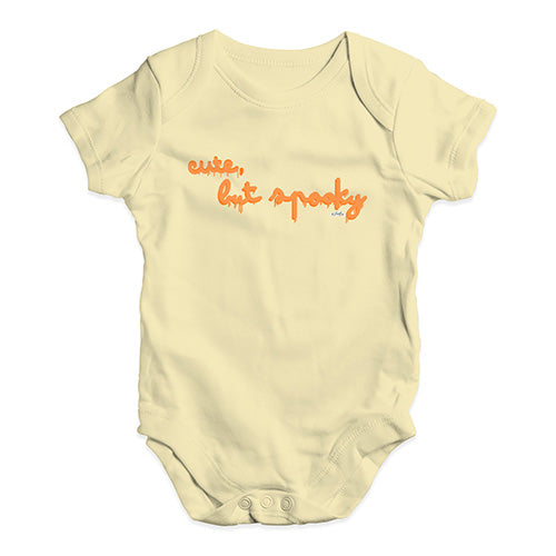 Babygrow Baby Romper Cute But Spooky Baby Unisex Baby Grow Bodysuit 0 - 3 Months Lemon