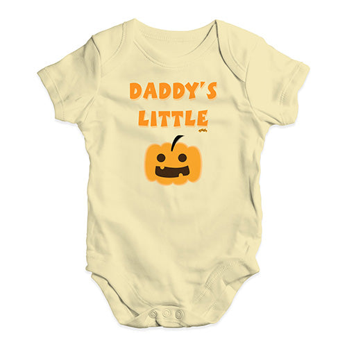 Funny Baby Onesies Daddy's Little Pumpkin Baby Unisex Baby Grow Bodysuit 6 - 12 Months Lemon