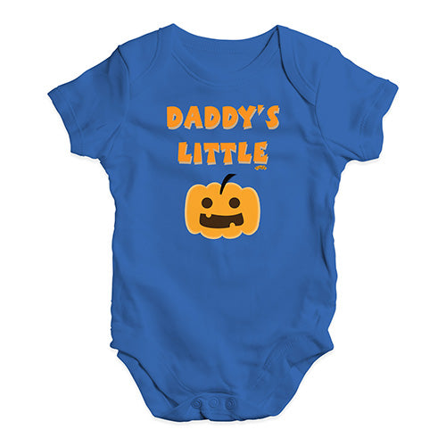 Babygrow Baby Romper Daddy's Little Pumpkin Baby Unisex Baby Grow Bodysuit 0 - 3 Months Royal Blue