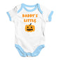 Funny Baby Bodysuits Daddy's Little Pumpkin Baby Unisex Baby Grow Bodysuit 3 - 6 Months White Blue Trim