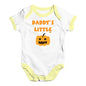 Funny Baby Clothes Daddy's Little Pumpkin Baby Unisex Baby Grow Bodysuit 3 - 6 Months White Yellow Trim