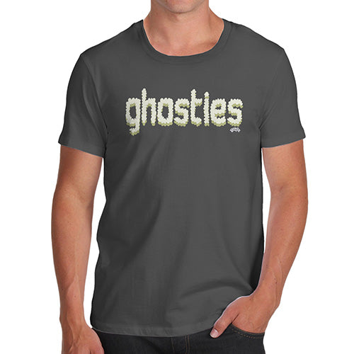 Novelty Tshirts Men Ghosties  Men's T-Shirt X-Large Dark Grey
