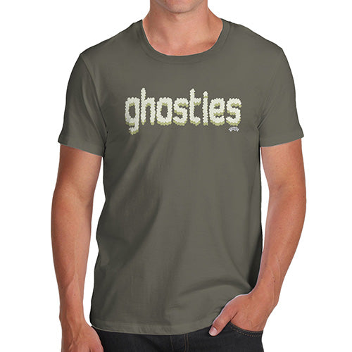Funny T-Shirts For Guys Ghosties  Men's T-Shirt X-Large Khaki