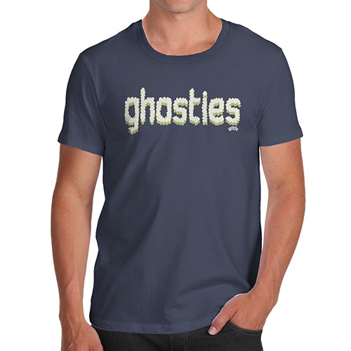 Mens Humor Novelty Graphic Sarcasm Funny T Shirt Ghosties  Men's T-Shirt Medium Navy