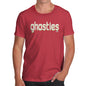 Funny Mens T Shirts Ghosties  Men's T-Shirt X-Large Red