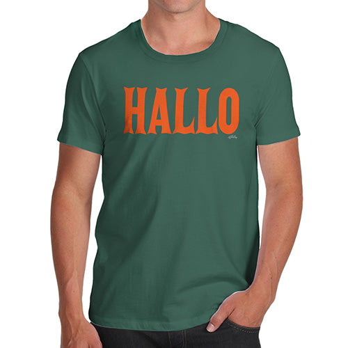 Funny Mens T Shirts Hallo Halloween Men's T-Shirt Large Bottle Green