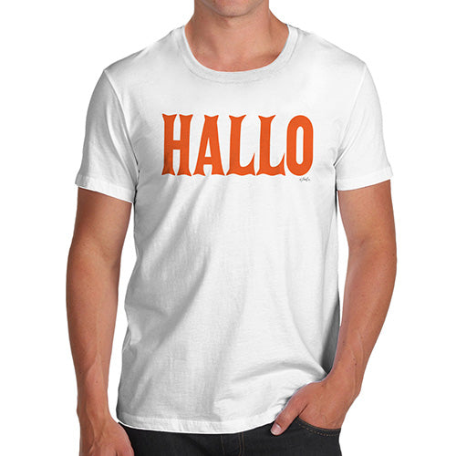 Novelty Tshirts Men Funny Hallo Halloween Men's T-Shirt Small White