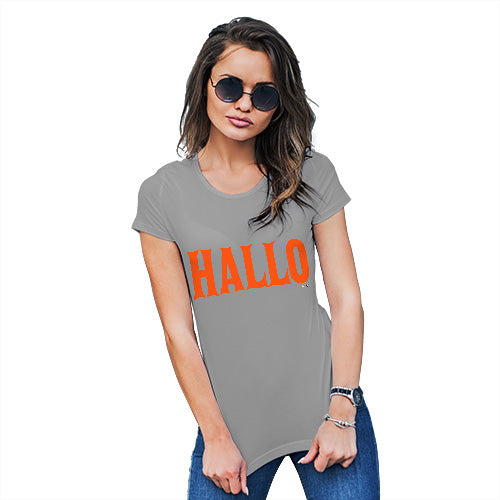 Funny Tshirts For Women Hallo Halloween Women's T-Shirt X-Large Light Grey
