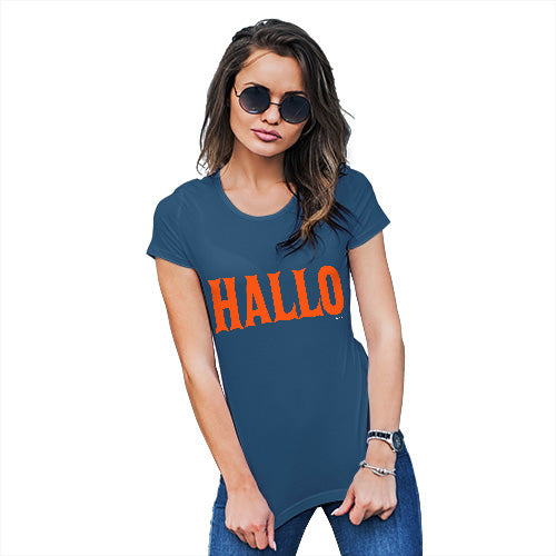 Funny Tee Shirts For Women Hallo Halloween Women's T-Shirt X-Large Royal Blue