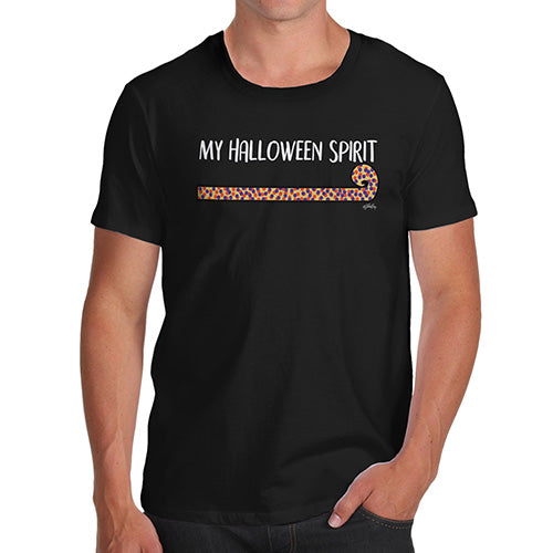 Funny Tee Shirts For Men My Halloween Spirit Men's T-Shirt Medium Black