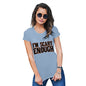 Funny Shirts For Women I'm Scary Enough Women's T-Shirt Large Sky Blue