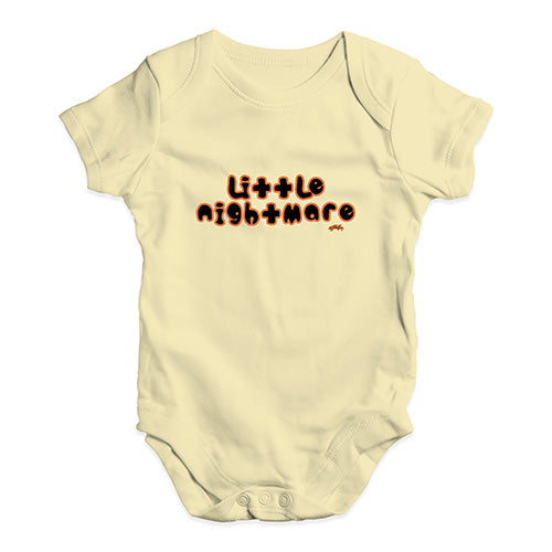 Baby Onesies Little Nightmare Baby Unisex Baby Grow Bodysuit 6 - 12 Months Lemon