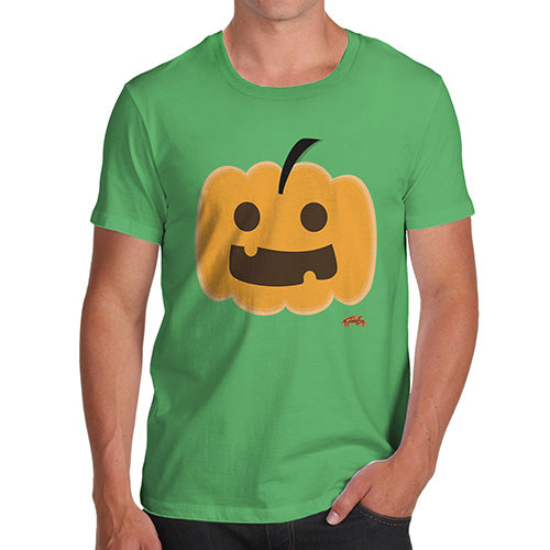 Funny T-Shirts For Men Happy Pumpkin Men's T-Shirt Small Green