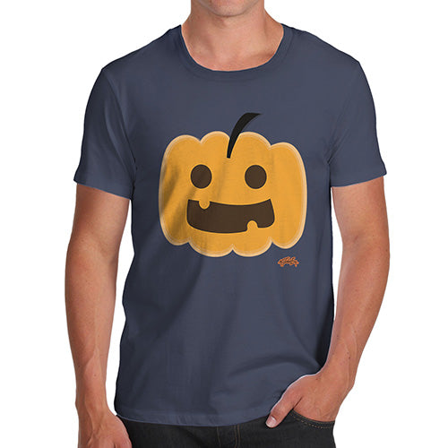 Mens T-Shirt Funny Geek Nerd Hilarious Joke Happy Pumpkin Men's T-Shirt X-Large Navy