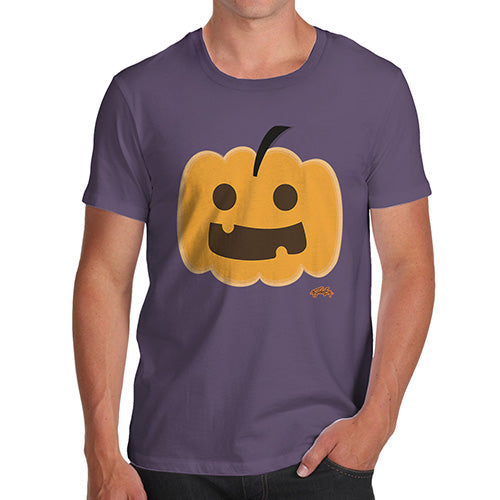 Funny T-Shirts For Men Sarcasm Happy Pumpkin Men's T-Shirt Large Plum