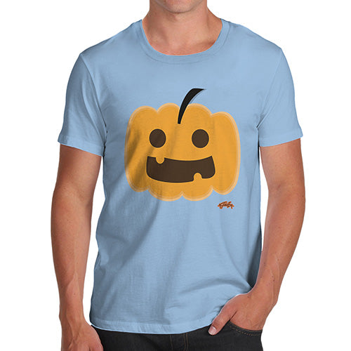 Funny T-Shirts For Men Sarcasm Happy Pumpkin Men's T-Shirt Small Sky Blue