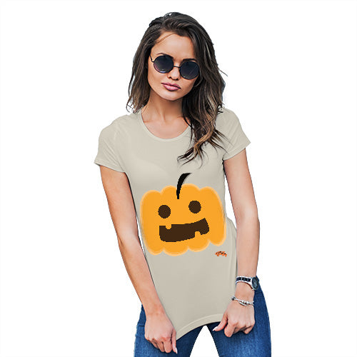 Funny Shirts For Women Happy Pumpkin Women's T-Shirt X-Large Natural