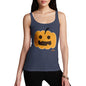 Womens Novelty Tank Top Christmas Happy Pumpkin Women's Tank Top Small Navy