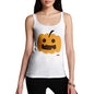 Funny Tank Top For Women Sarcasm Happy Pumpkin Women's Tank Top Small White