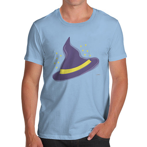 Funny T-Shirts For Men Sarcasm Witches Hat Men's T-Shirt Medium Sky Blue