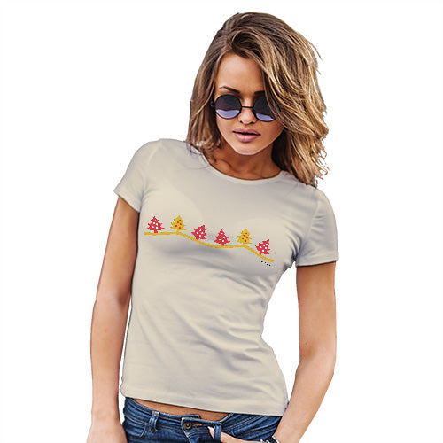 Funny T-Shirts For Women Christmas Hills Women's T-Shirt Medium Natural