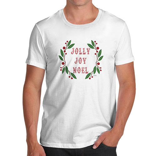 Funny Mens T Shirts Jolly Joy NoÃ«l Men's T-Shirt Medium White