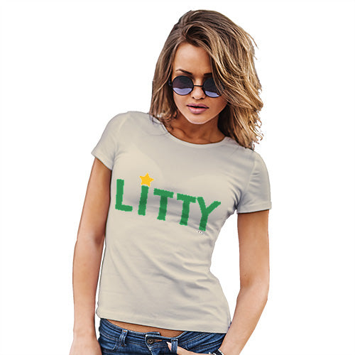 Funny T-Shirts For Women Sarcasm Litty Women's T-Shirt X-Large Natural