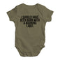 Funny Infant Baby Bodysuit Onesies Born With A Warning Label Baby Unisex Baby Grow Bodysuit 3 - 6 Months Khaki