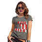 Funny T-Shirts For Women Candy Cane Inspector Women's T-Shirt Medium Khaki