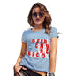 Funny T-Shirts For Women Sarcasm Candy Cane Inspector Women's T-Shirt Small Sky Blue