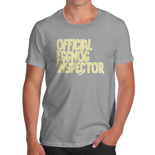 Funny T-Shirts For Men Sarcasm Eggnog Inspector Men's T-Shirt X-Large Light Grey