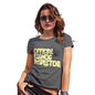 Womens Funny Tshirts Eggnog Inspector Women's T-Shirt X-Large Dark Grey