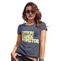 Womens Humor Novelty Graphic Funny T Shirt Eggnog Inspector Women's T-Shirt X-Large Navy