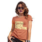 Funny Tee Shirts For Women Eggnog Inspector Women's T-Shirt Small Orange