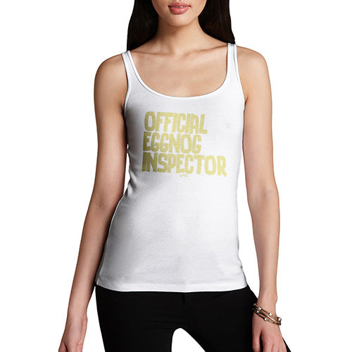 Funny Tank Top For Mum Eggnog Inspector Women's Tank Top Medium White