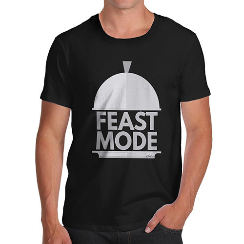 Funny Tshirts For Men Feast Mode Men's T-Shirt Small Black
