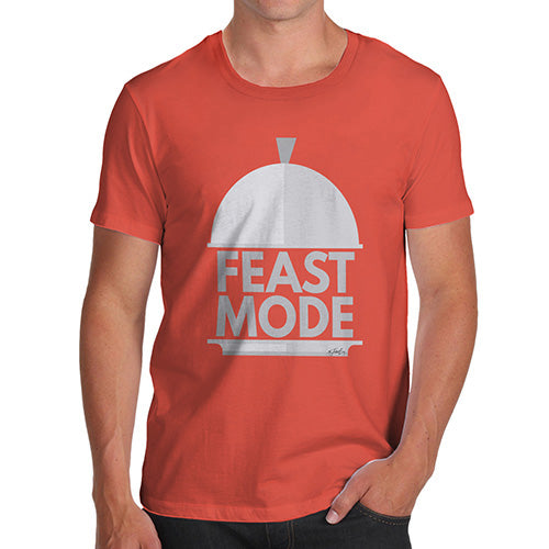Funny T Shirts For Dad Feast Mode Men's T-Shirt X-Large Orange