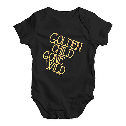 Funny Baby Onesies Golden Child Gone Wild Baby Unisex Baby Grow Bodysuit New Born Black