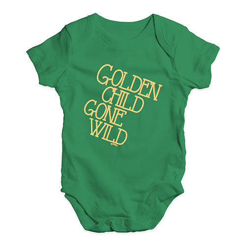 Funny Infant Baby Bodysuit Golden Child Gone Wild Baby Unisex Baby Grow Bodysuit 18 - 24 Months Green