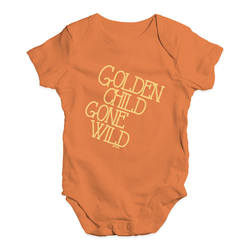 Funny Infant Baby Bodysuit Golden Child Gone Wild Baby Unisex Baby Grow Bodysuit 12 - 18 Months Orange