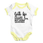 Funny Baby Onesies Goth Life Baby Unisex Baby Grow Bodysuit 18 - 24 Months White Yellow Trim