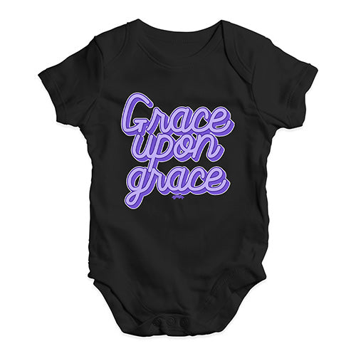 Babygrow Baby Romper Grace Upon Grace Baby Unisex Baby Grow Bodysuit New Born Black