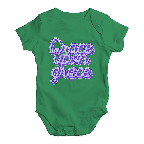Funny Infant Baby Bodysuit Onesies Grace Upon Grace Baby Unisex Baby Grow Bodysuit New Born Green