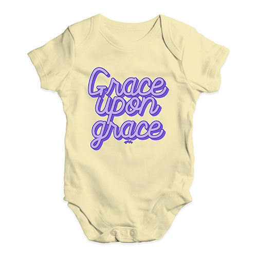 Babygrow Baby Romper Grace Upon Grace Baby Unisex Baby Grow Bodysuit 3 - 6 Months Lemon