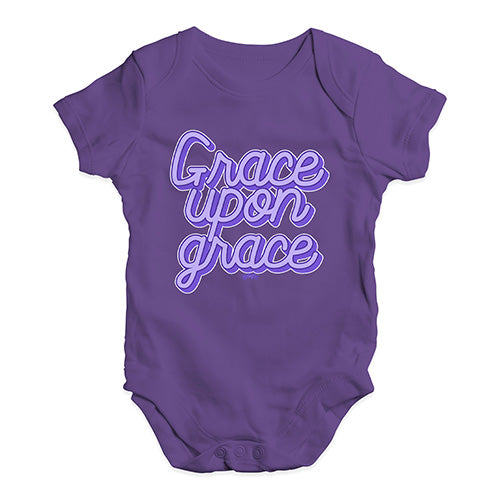 Cute Infant Bodysuit Grace Upon Grace Baby Unisex Baby Grow Bodysuit 6 - 12 Months Plum