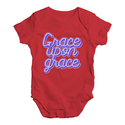 Cute Infant Bodysuit Grace Upon Grace Baby Unisex Baby Grow Bodysuit 12 - 18 Months Red